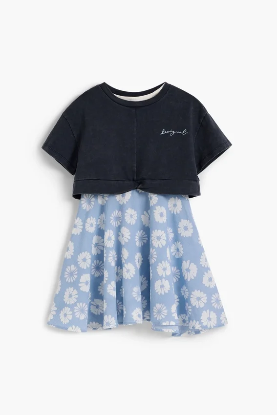 2-in-1-Kleid mit Blumenmuster 2-in-1-Kleid mit Blumenmuster