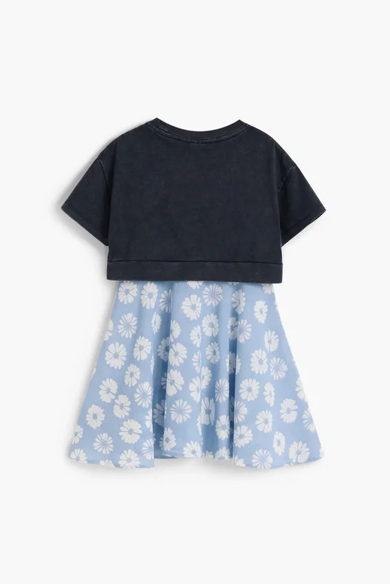 2-in-1-Kleid mit Blumenmuster 2-in-1-Kleid mit Blumenmuster