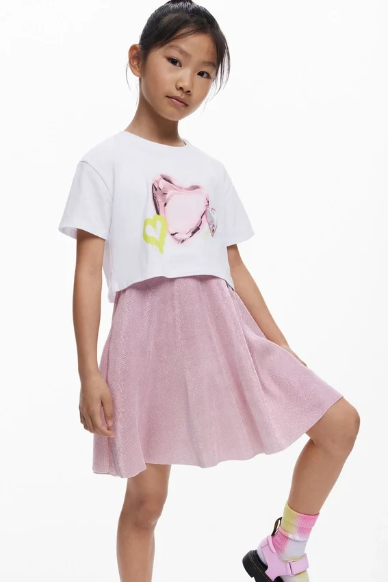 2-in-1-Kleid mit Herzchen 2-in-1-Kleid mit Herzchen