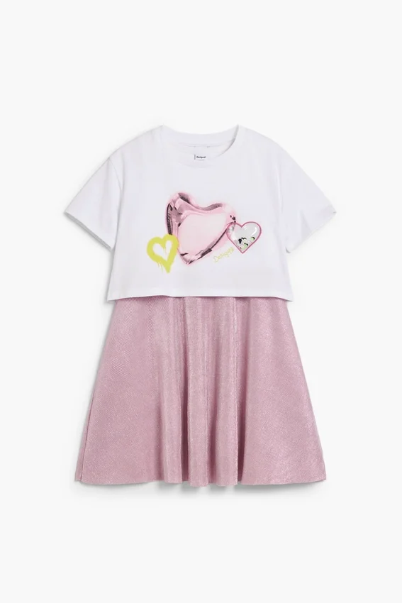2-in-1-Kleid mit Herzchen 2-in-1-Kleid mit Herzchen