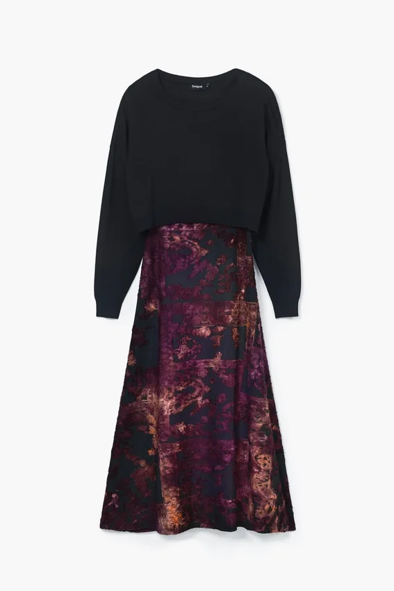 2-in-1-Midi-Kleid 2-in-1-Midi-Kleid