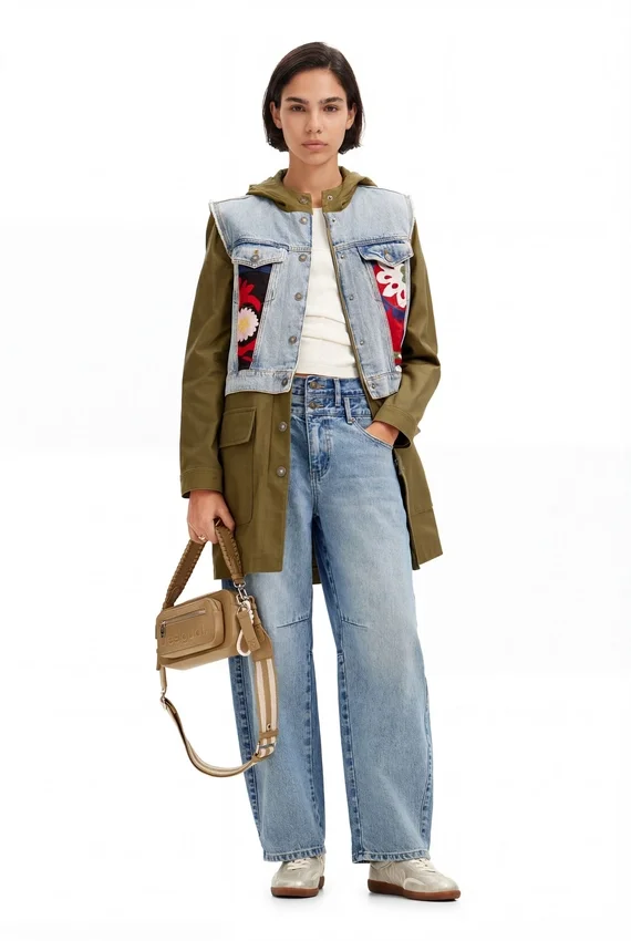 2-in-1-Parka mit Stickerei 2-in-1-Parka mit Stickerei