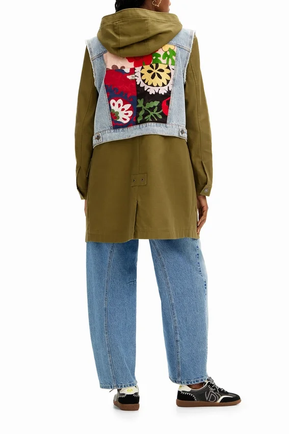 2-in-1-Parka mit Stickerei 2-in-1-Parka mit Stickerei