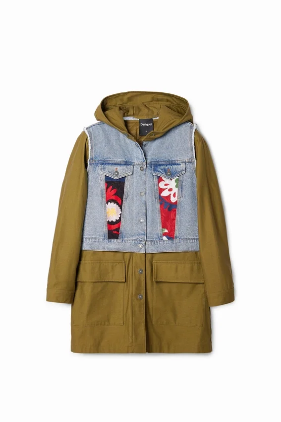 2-in-1-Parka mit Stickerei 2-in-1-Parka mit Stickerei