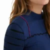 Arty geripptes T-Shirt mit Volants Arty geripptes T-Shirt mit Volants