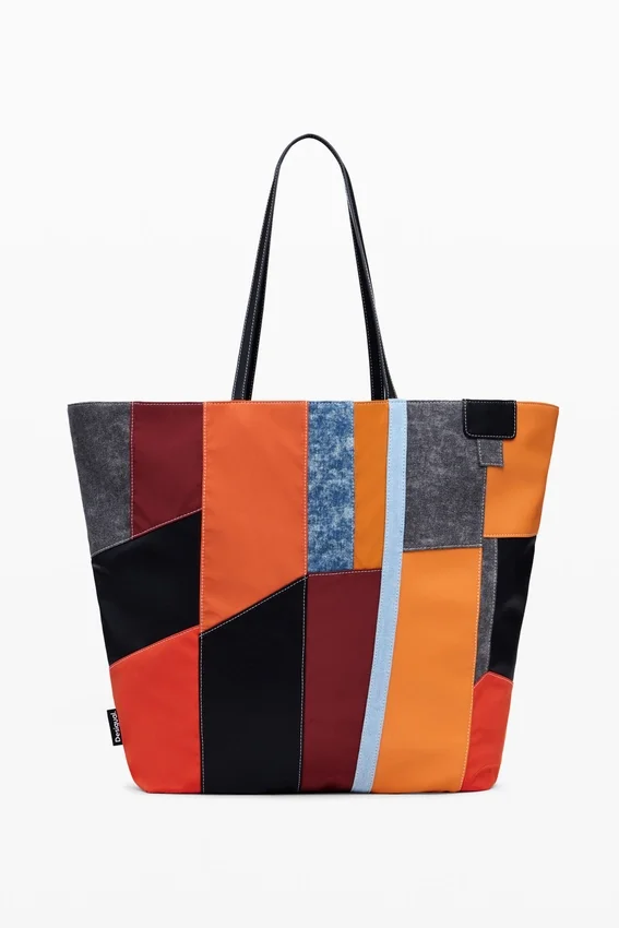 Arty Patch-Tasche mit großen Henkeln Arty Patch-Tasche mit großen Henkeln