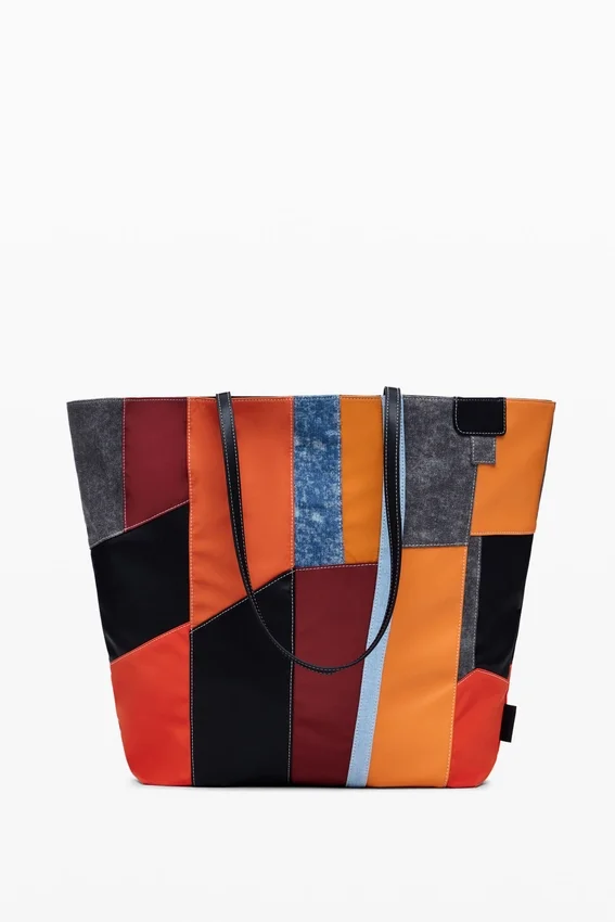 Arty Patch-Tasche mit großen Henkeln Arty Patch-Tasche mit großen Henkeln