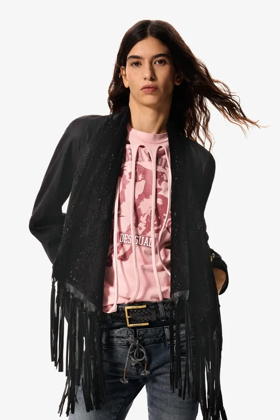 Asymmetrische Jacke aus 100 % Leder von Masha Popova Asymmetrische Jacke aus 100 % Leder von Masha Popova