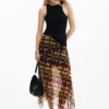 Asymmetrischer bedruckter Rock Asymmetrischer bedruckter Rock