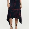 Asymmetrischer bedruckter Rock Asymmetrischer bedruckter Rock
