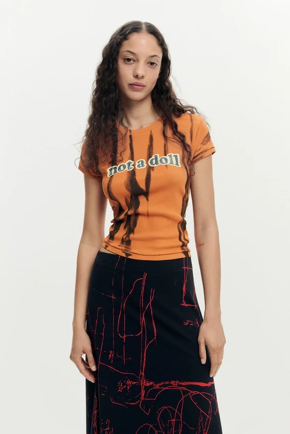 Asymmetrischer bedruckter Rock Asymmetrischer bedruckter Rock