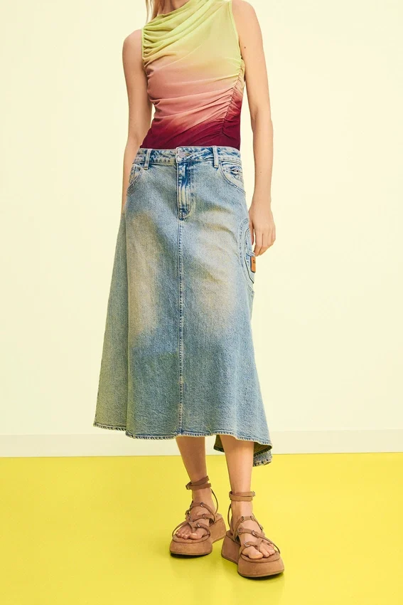 Asymmetrischer Jeansrock Asymmetrischer Jeansrock