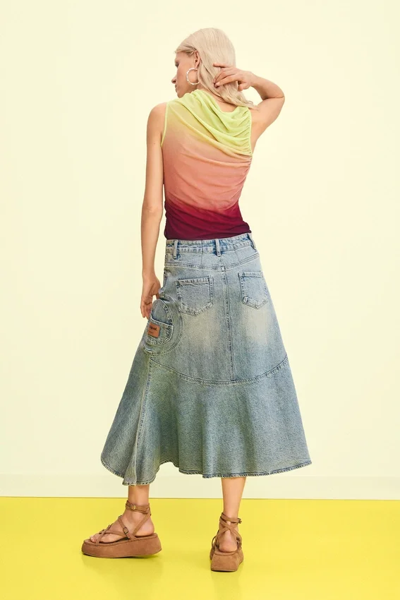 Asymmetrischer Jeansrock Asymmetrischer Jeansrock