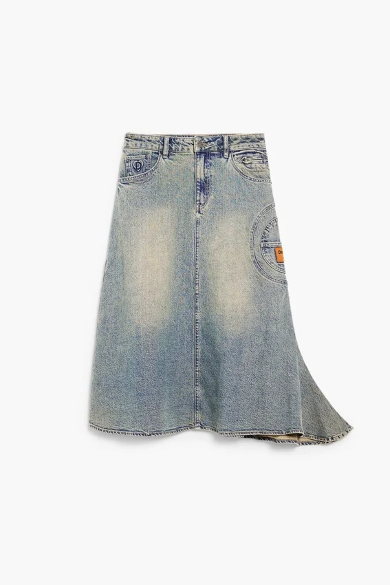 Asymmetrischer Jeansrock Asymmetrischer Jeansrock