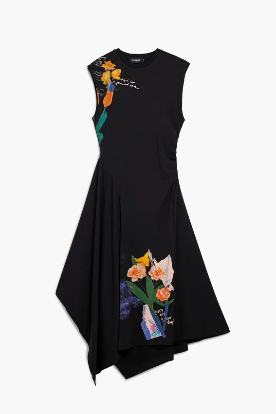 Asymmetrisches Blumenkleid Asymmetrisches Blumenkleid