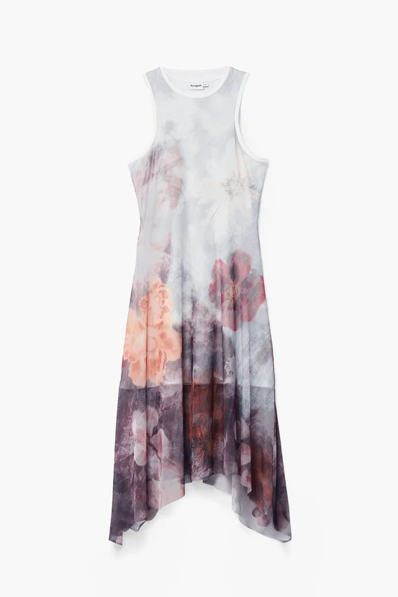 Asymmetrisches Blumenkleid Asymmetrisches Blumenkleid
