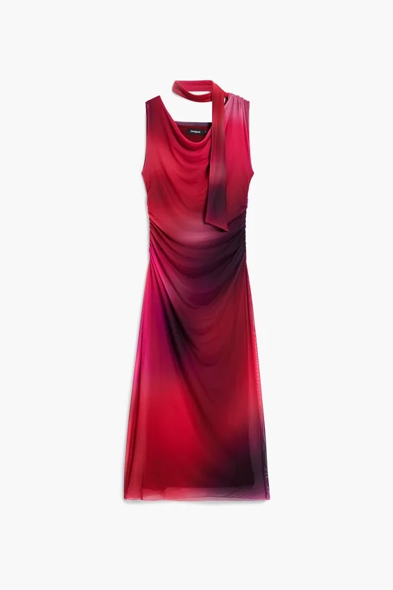 Asymmetrisches Drapier-Kleid Asymmetrisches Drapier-Kleid