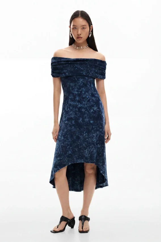 Asymmetrisches Kleid im Tie-Dye-Stil Asymmetrisches Kleid im Tie-Dye-Stil