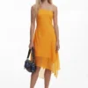 Asymmetrisches Midi-Kleid mit Lagenlook Asymmetrisches Midi-Kleid mit Lagenlook