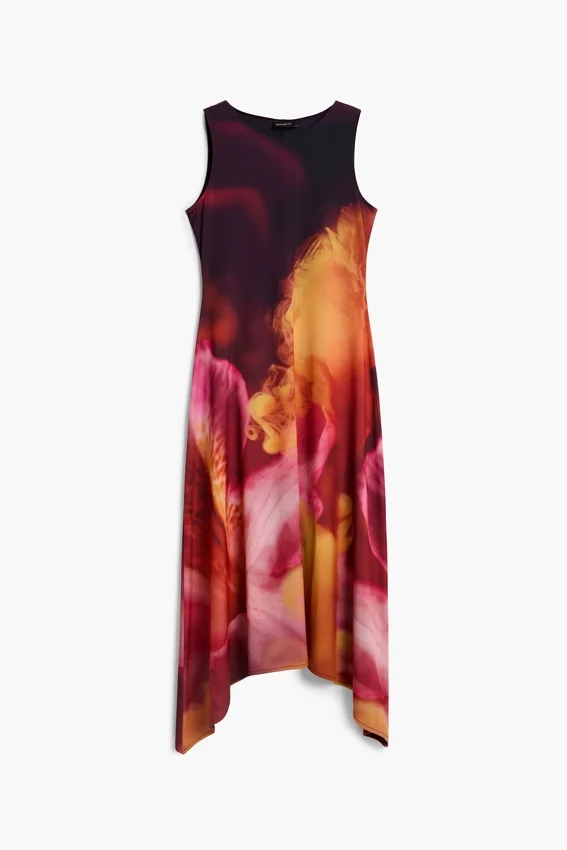 Asymmetrisches, ärmelloses Kleid Asymmetrisches, ärmelloses Kleid