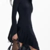 Asymmetrisches schwarzes Kleid von María Escote Asymmetrisches schwarzes Kleid von María Escote
