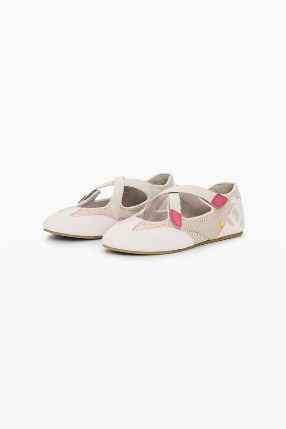Ballerina aus Mesh mit Logo Ballerina aus Mesh mit Logo