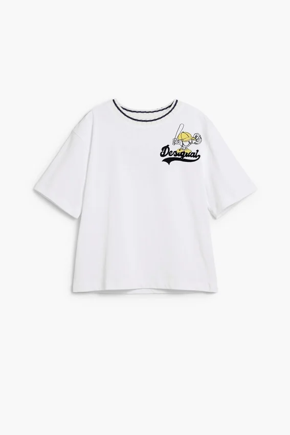 Baseball-T-Shirt mit kurzen Ärmeln Baseball-T-Shirt mit kurzen Ärmeln
