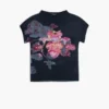 Bedruckte Bluse mit hohem Kragen Bedruckte Bluse mit hohem Kragen