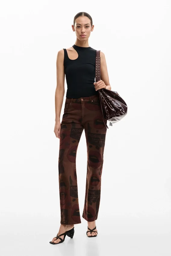 Bedruckte Jeans-Hose Bedruckte Jeans-Hose