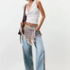 Bedruckte Jeans-Hose Bedruckte Jeans-Hose