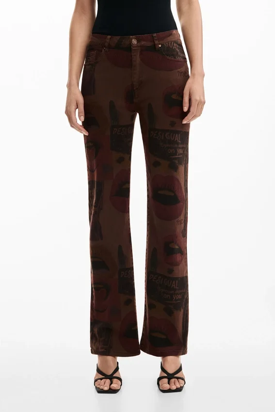 Bedruckte Jeans-Hose Bedruckte Jeans-Hose