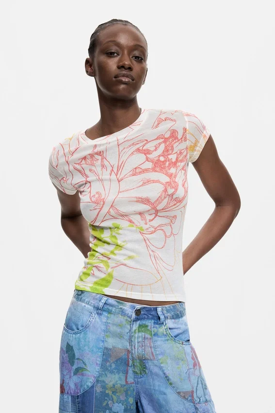 Bedruckte Jeans-Hose Bedruckte Jeans-Hose