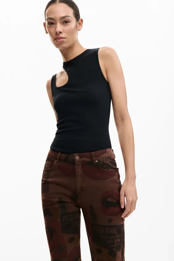 Bedruckte Jeans-Hose Bedruckte Jeans-Hose