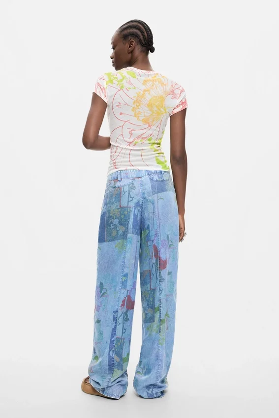 Bedruckte Jeans-Hose Bedruckte Jeans-Hose