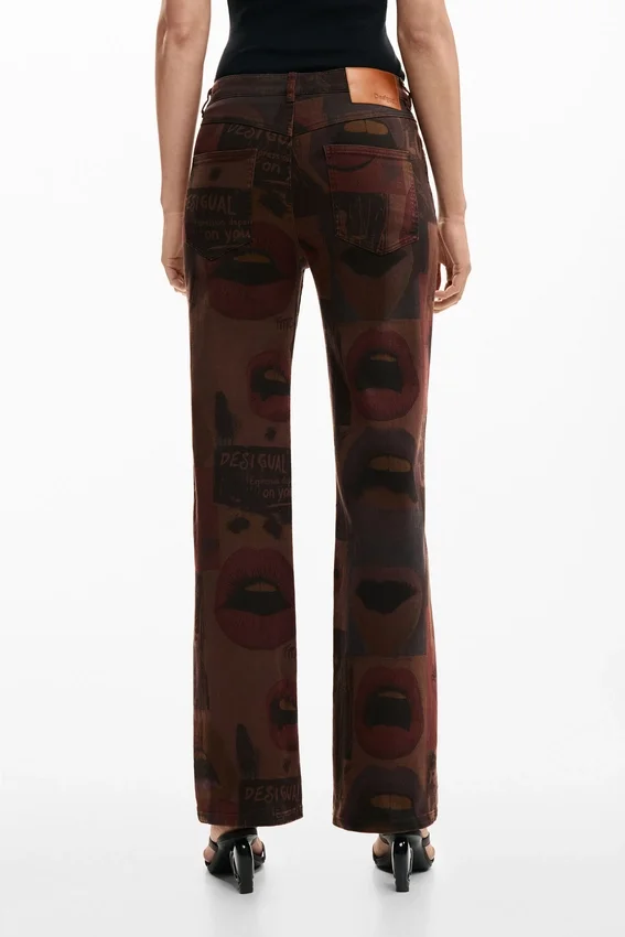 Bedruckte Jeans-Hose Bedruckte Jeans-Hose