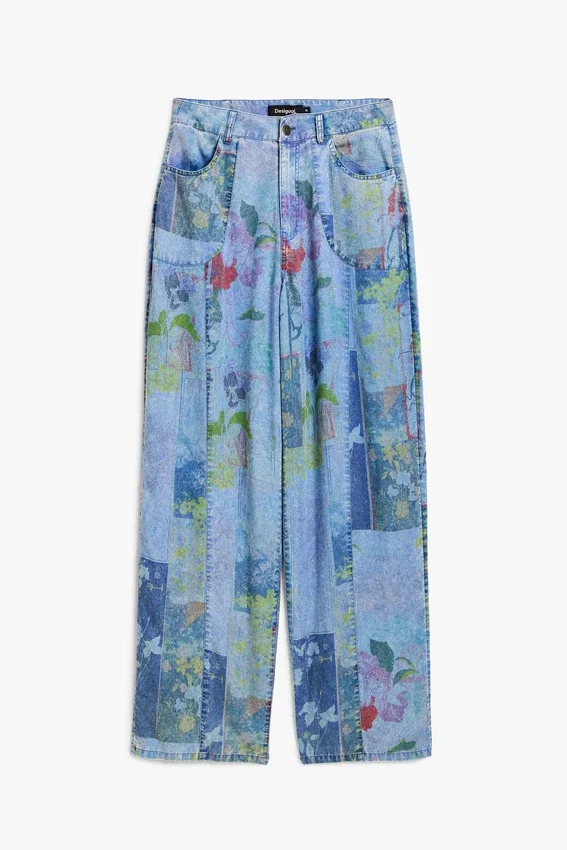 Bedruckte Jeans-Hose Bedruckte Jeans-Hose