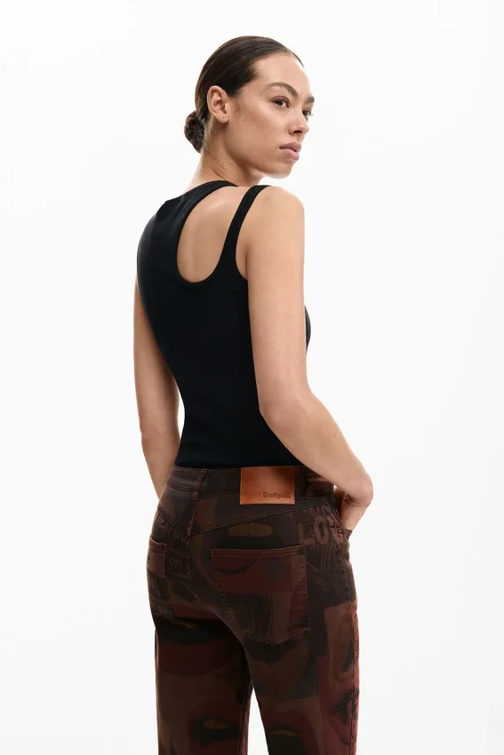 Bedruckte Jeans-Hose Bedruckte Jeans-Hose