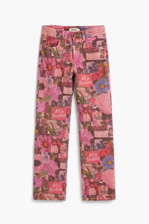 Bedruckte Jeans-Hose Bedruckte Jeans-Hose