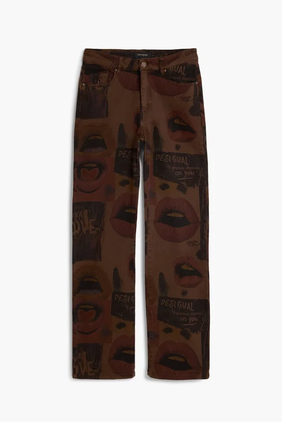 Bedruckte Jeans-Hose Bedruckte Jeans-Hose