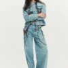 Bedruckte Jeansjacke Bedruckte Jeansjacke