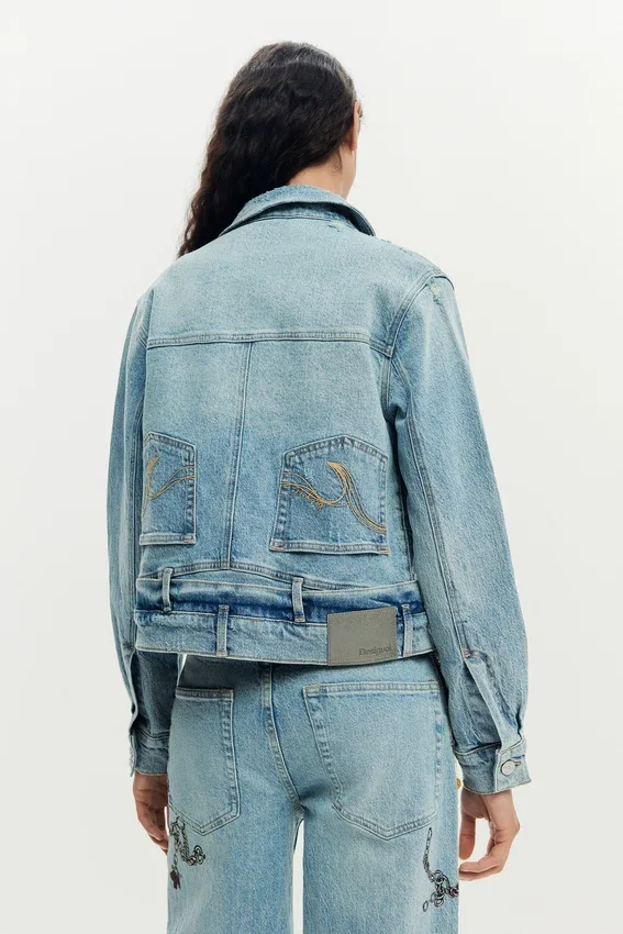 Bedruckte Jeansjacke Bedruckte Jeansjacke