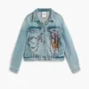 Bedruckte Jeansjacke Bedruckte Jeansjacke