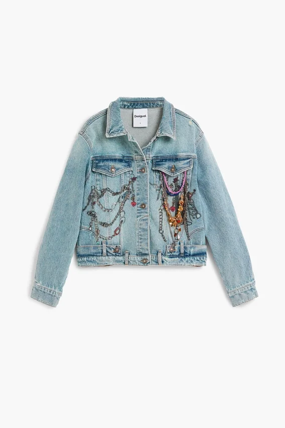 Bedruckte Jeansjacke Bedruckte Jeansjacke