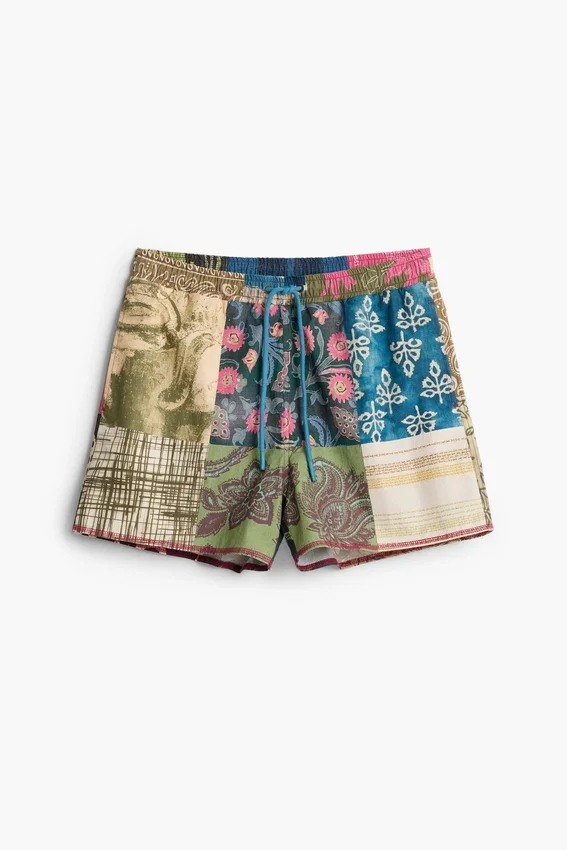 Bedruckte Patch-Badehose Bedruckte Patch-Badehose