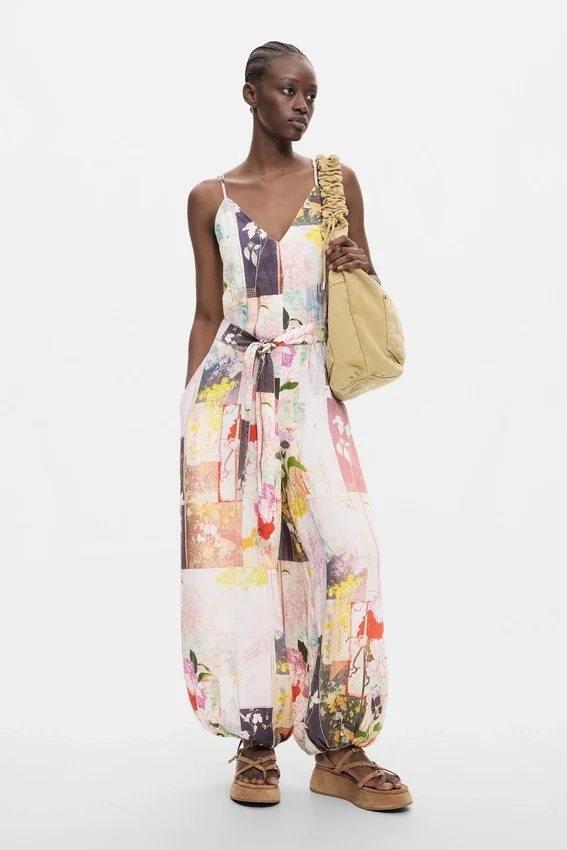 Bedruckter langer Jumpsuit Bedruckter langer Jumpsuit