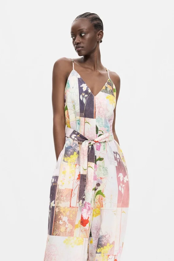 Bedruckter langer Jumpsuit Bedruckter langer Jumpsuit