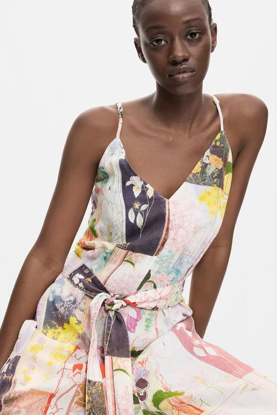 Bedruckter langer Jumpsuit Bedruckter langer Jumpsuit