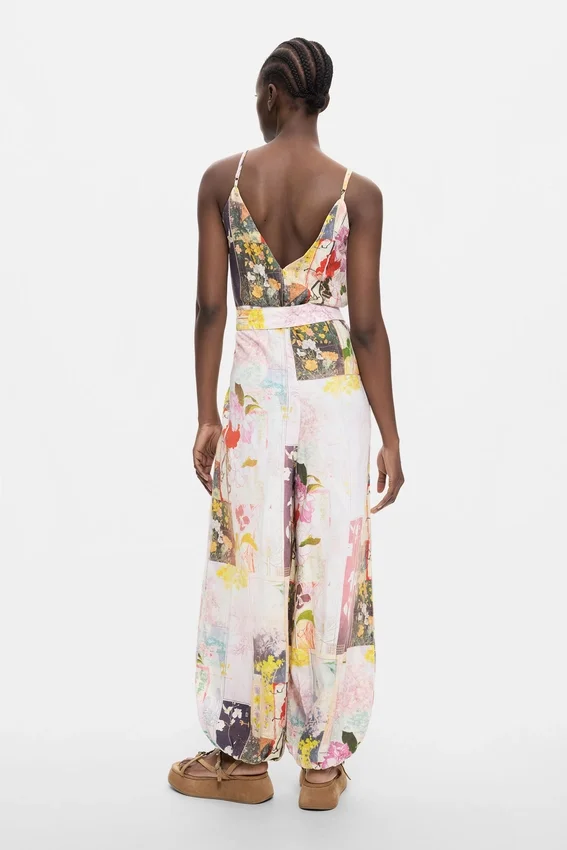 Bedruckter langer Jumpsuit Bedruckter langer Jumpsuit