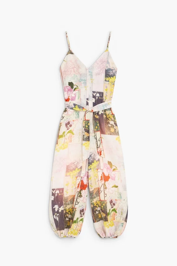 Bedruckter langer Jumpsuit Bedruckter langer Jumpsuit