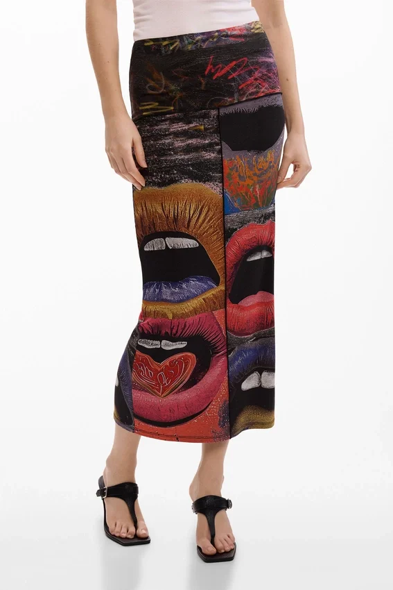 Bedruckter Strickrock Bedruckter Strickrock